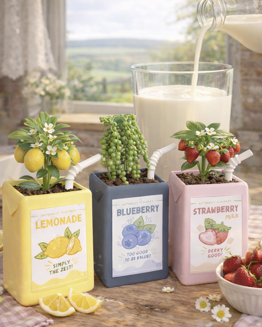 Handmade 3D Printed Juice Box Planter